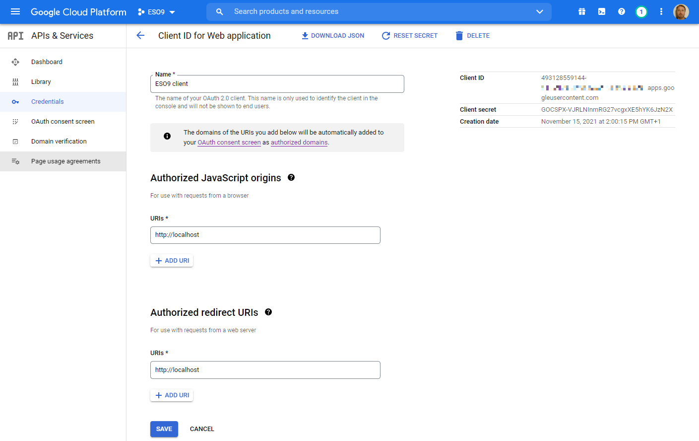 Google Client ID